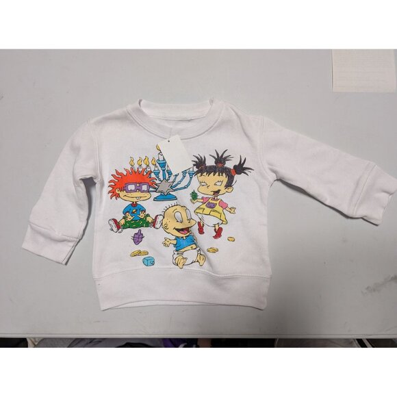 Nickelodeon Toddler Nickelodeon Printed Pullover Sweatshirt - White 12M - Picture 2 of 3